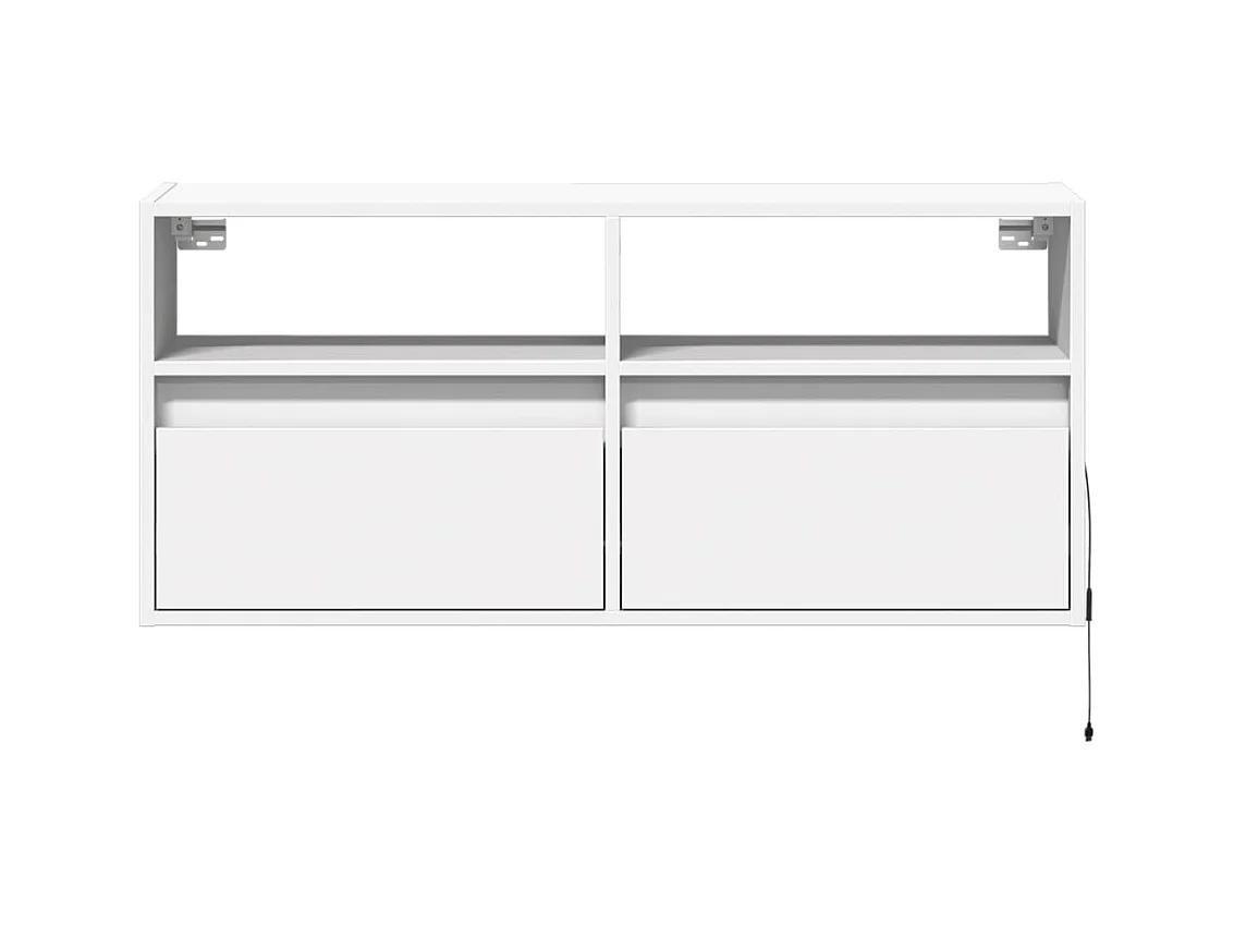 TV-Wandschrank mit LED-Beleuchtung Weiß 100x31x45 cm