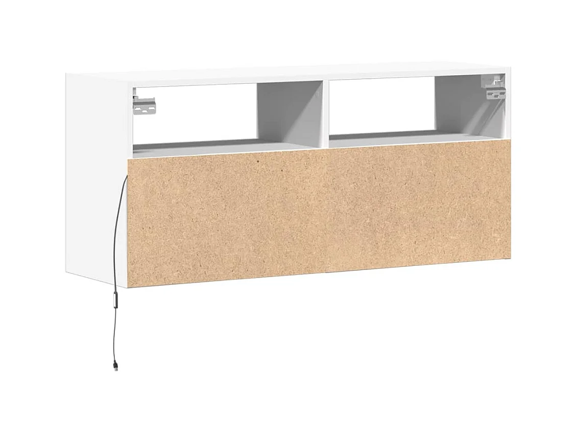 TV-Wandschrank mit LED-Beleuchtung Weiß 100x31x45 cm