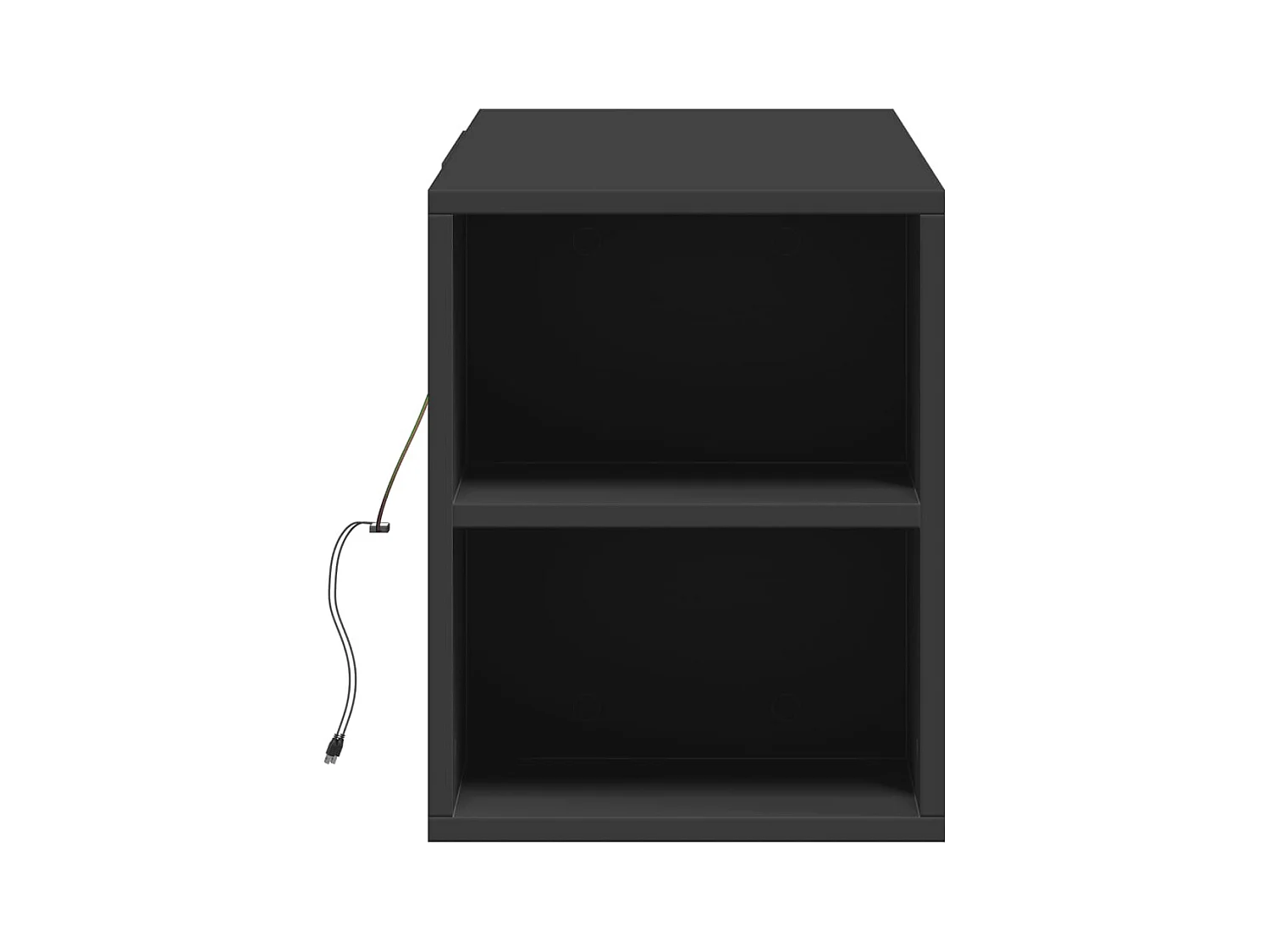 Tv-wandmeubel met LED-verlichting 135x31x39,5 cm zwart