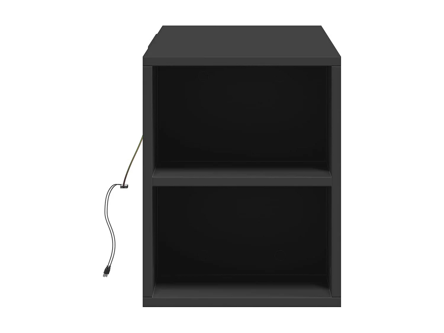 Meuble TV mural avec lumières LED noir 135x31x39,5 cm