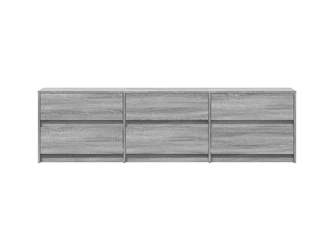 TV-Schrank mit LED-Beleuchtung Grau Sonoma 180x34x50 cm