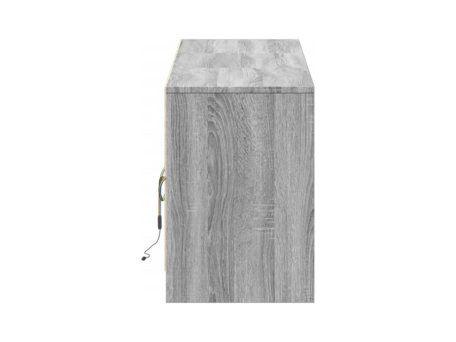 TV-Schrank mit LED-Beleuchtung Grau Sonoma 180x34x50 cm