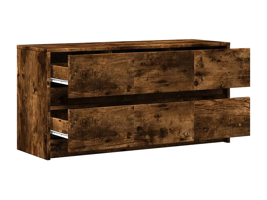 TV-Schrank mit LED-Beleuchtung Räuchereiche 100x34x50 cm