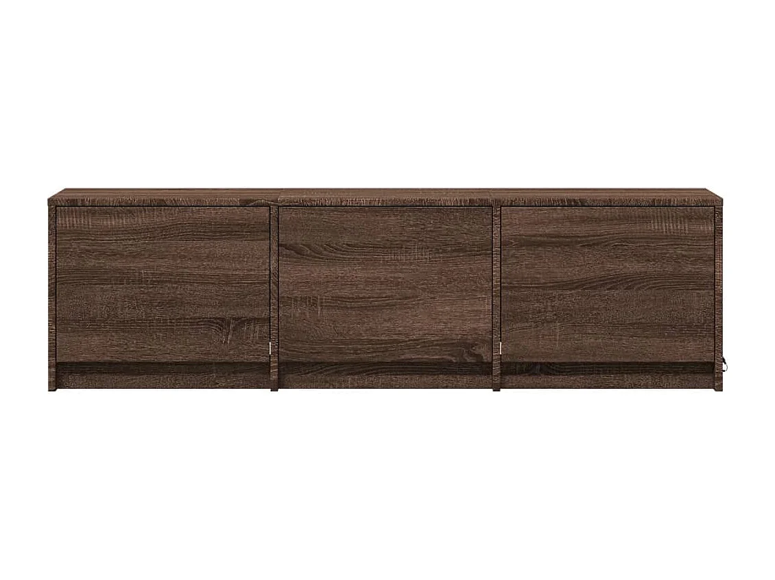 TV-Schrank LED Braun Eichen-Optik 140x34x40 cm Holzwerkstoff