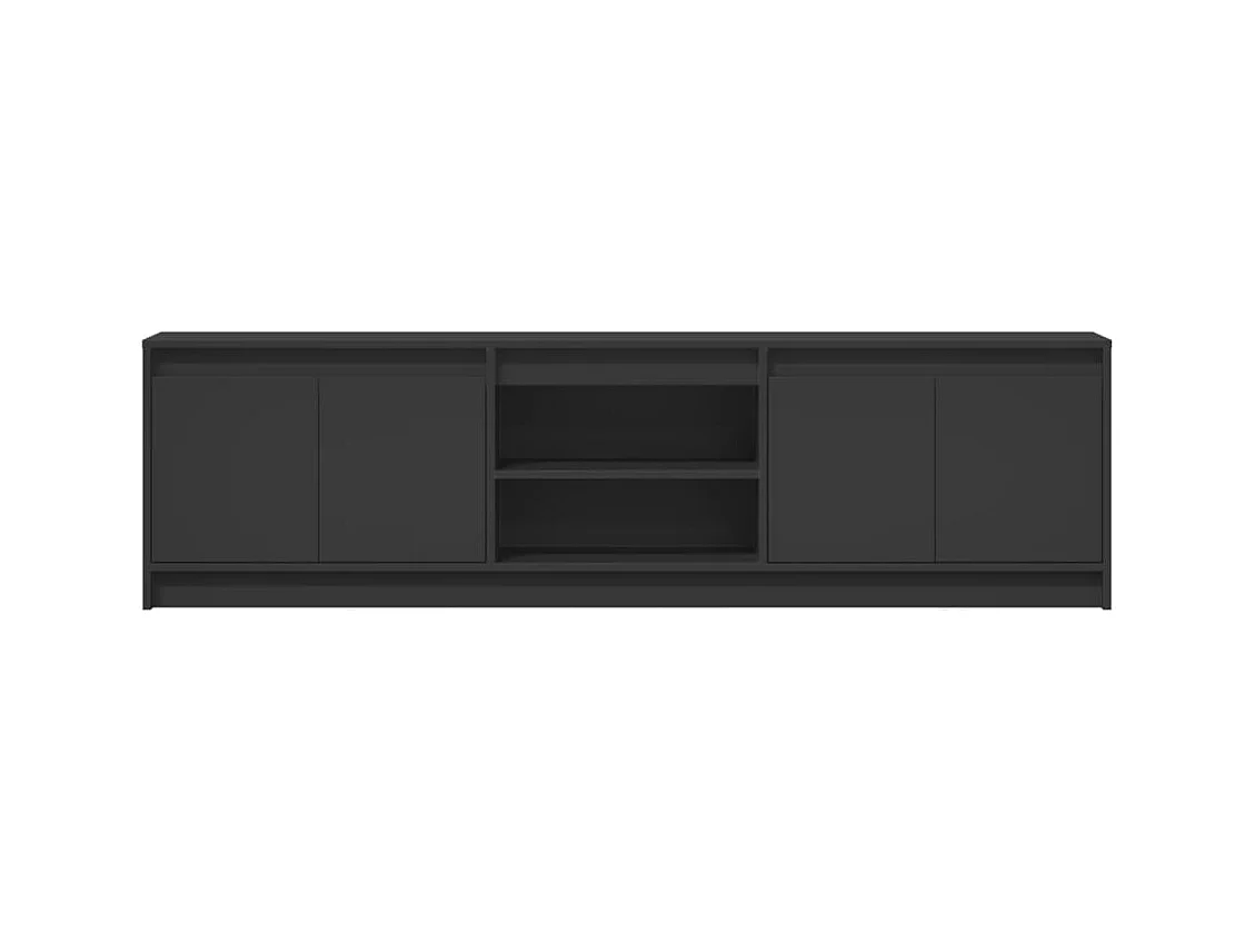 TV-Schrank mit LED-Beleuchtung Schwarz 180x34x50 cm