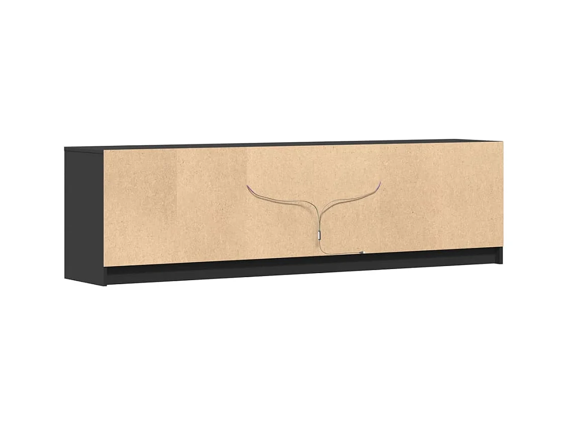 TV-Schrank mit LED-Beleuchtung Schwarz 180x34x50 cm