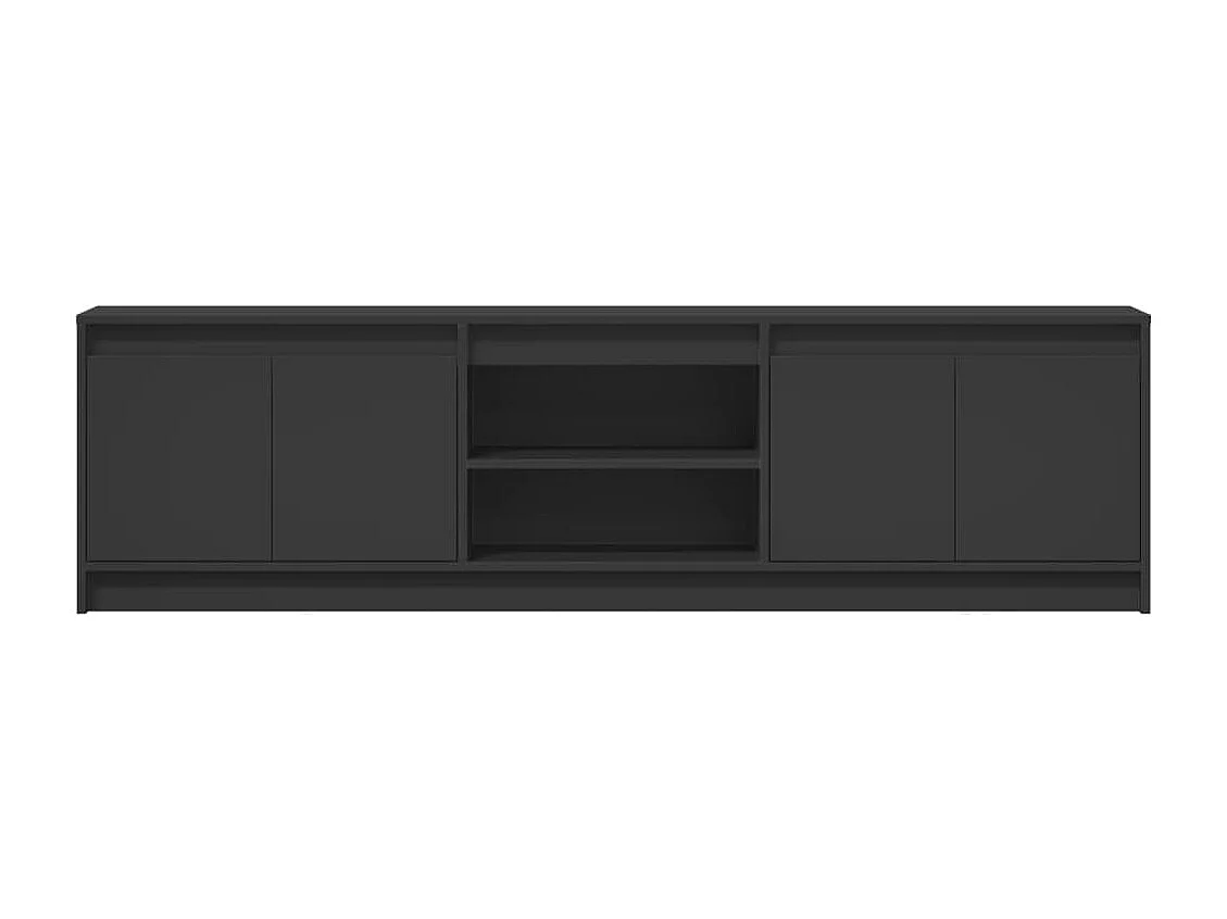 Meuble TV avec LED noir 180x34x50 cm bois d'ingénierie