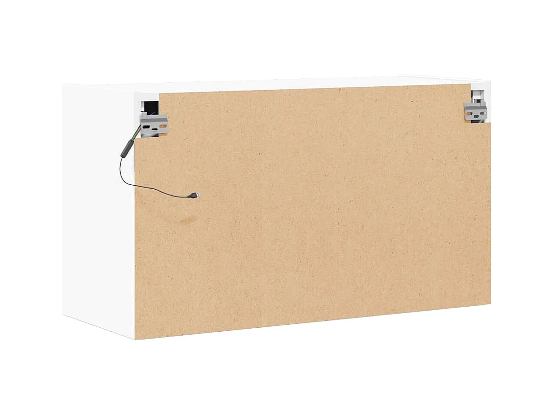 TV-Wandschrank mit LED-Beleuchtung Weiß 80x31x45 cm
