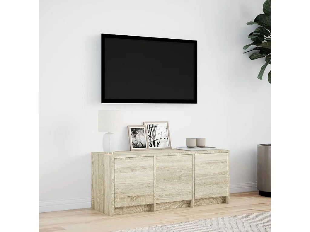 TV-Schrank LED Sonoma-Eiche 97x34x40 cm Holzwerkstoff