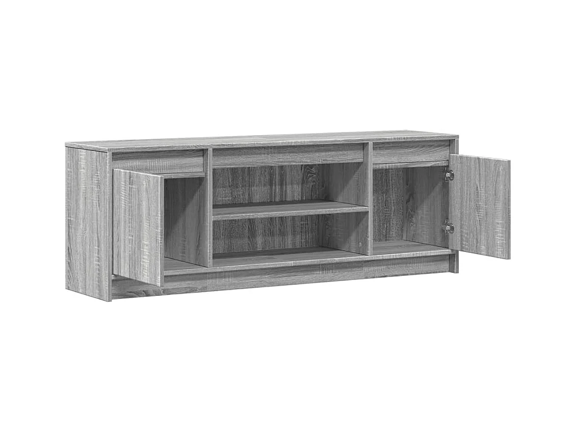 Mobile Porta TV con LED Grigio Sonoma 139,5x34x50 cm Truciolato