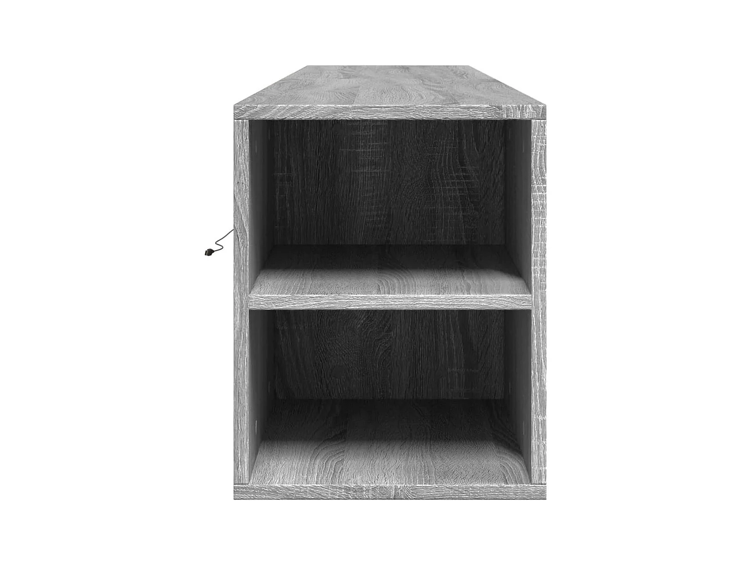 Tv-wandmeubel met LED-verlichting 180x31x39,5 cm grijs sonoma