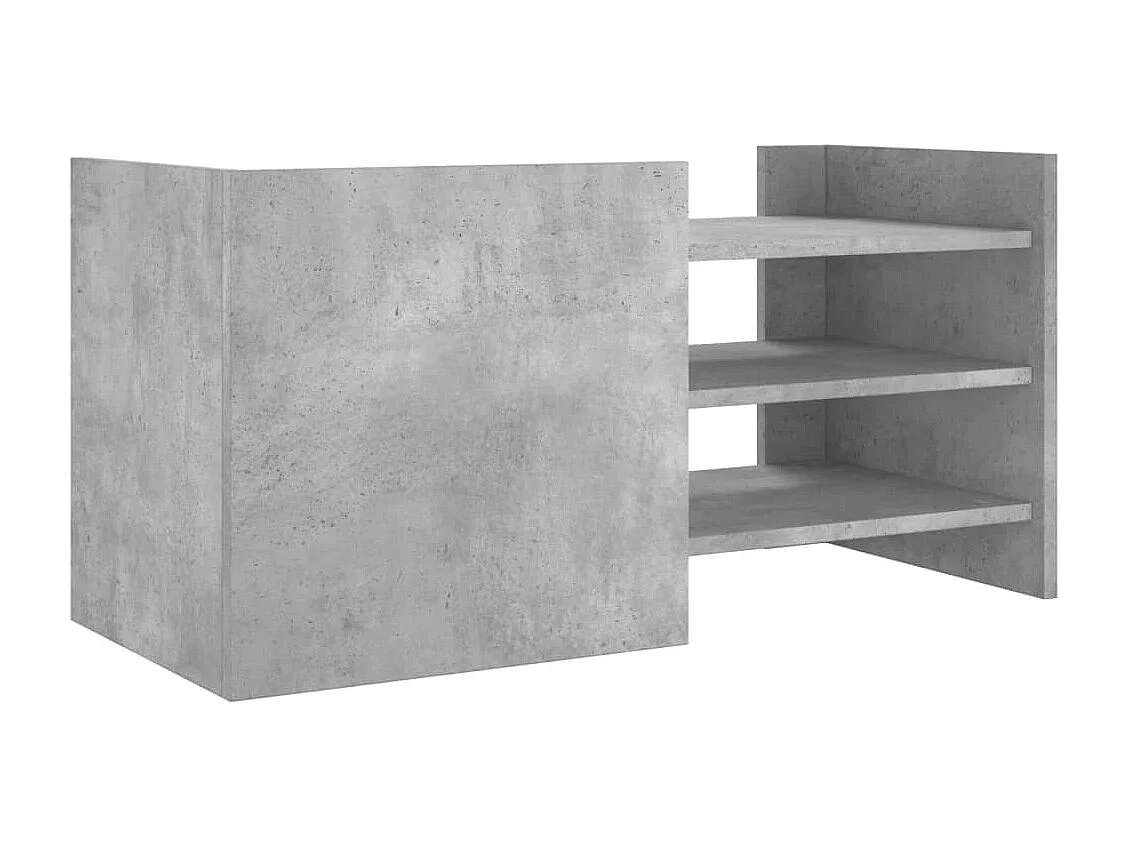 Tv-meubel 80x35x40 cm bewerkt hout betongrijs