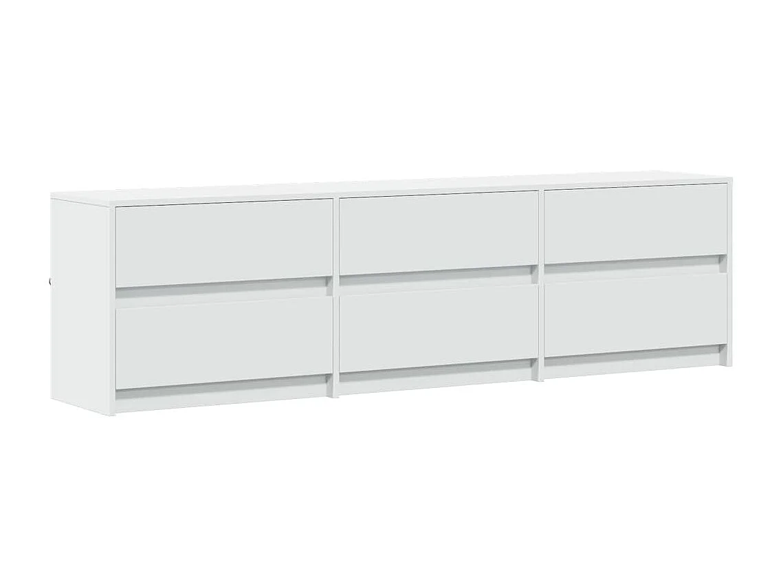 Meuble TV avec LED blanc 180x34x50 cm bois d'ingénierie