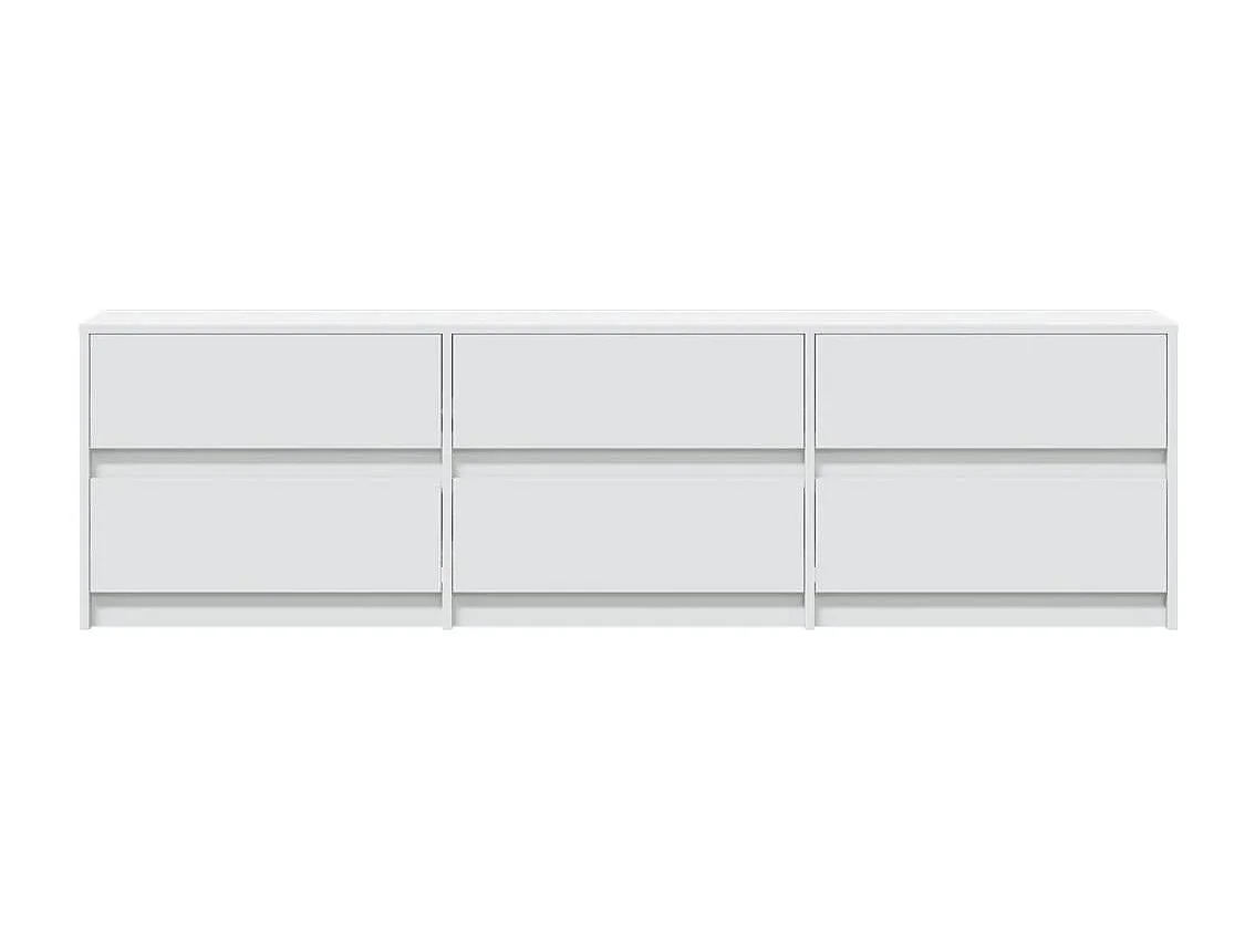 Meuble TV avec LED blanc 180x34x50 cm bois d'ingénierie