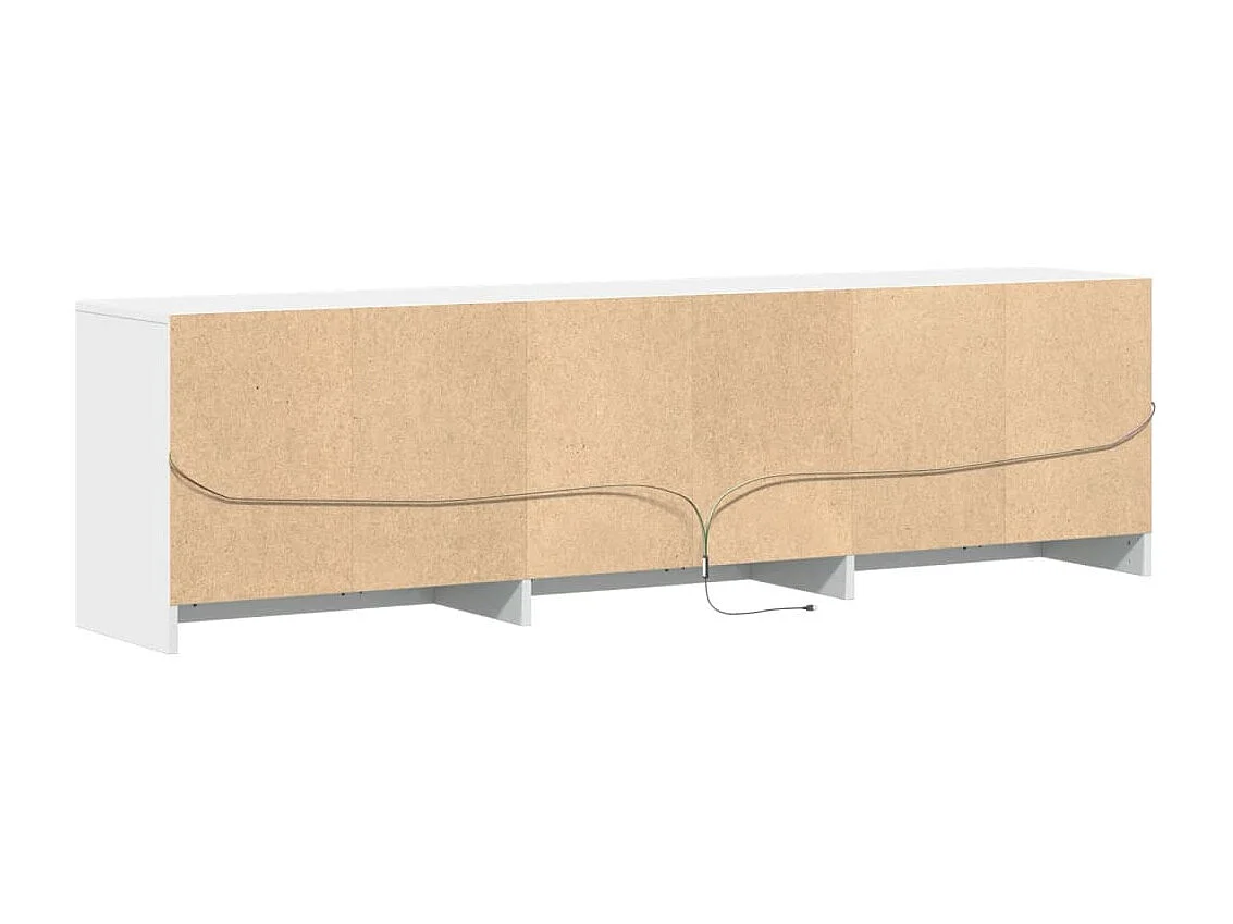 Meuble TV avec LED blanc 180x34x50 cm bois d'ingénierie