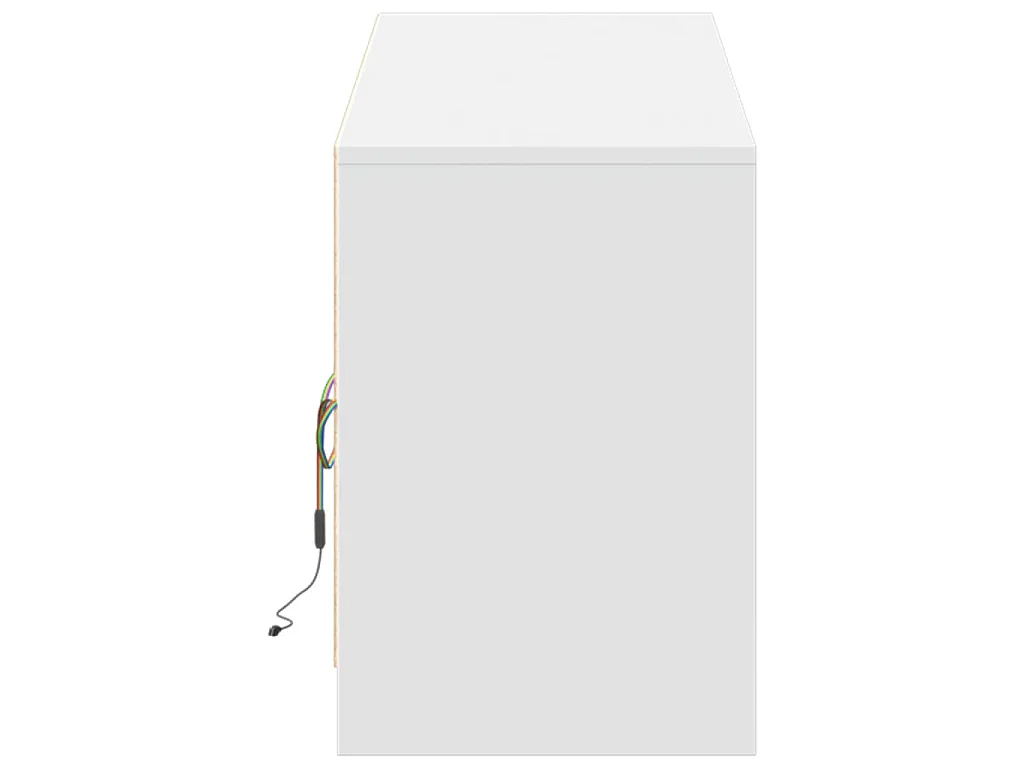 TV-Schrank mit LED-Beleuchtung Weiß 180x34x50 cm Holzwerkstoff