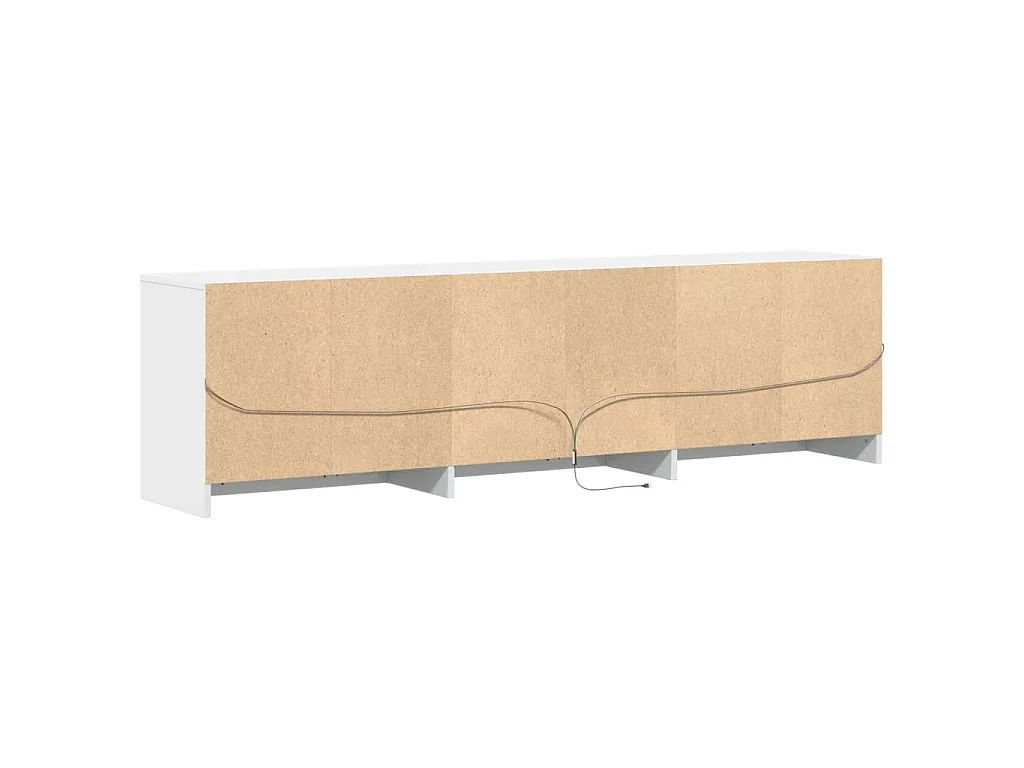 TV-Schrank mit LED-Beleuchtung Weiß 180x34x50 cm Holzwerkstoff