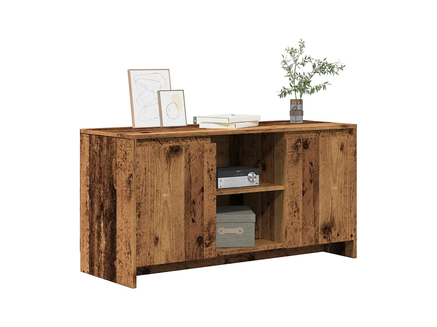 Meuble TV vieux bois 102x37,5x52,5 cm bois d'ingénierie