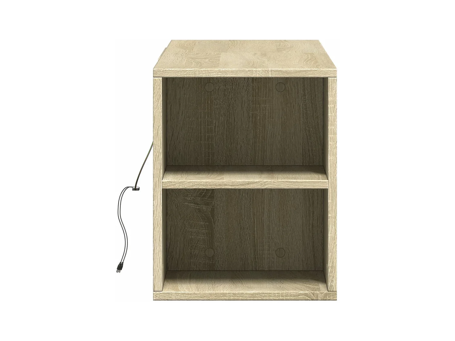 Meuble TV mural avec lumières LED chêne sonoma 135x31x39,5 cm