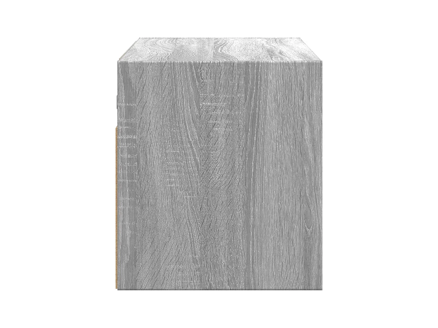 Meuble TV mural avec lumières LED sonoma gris 100x31x35 cm