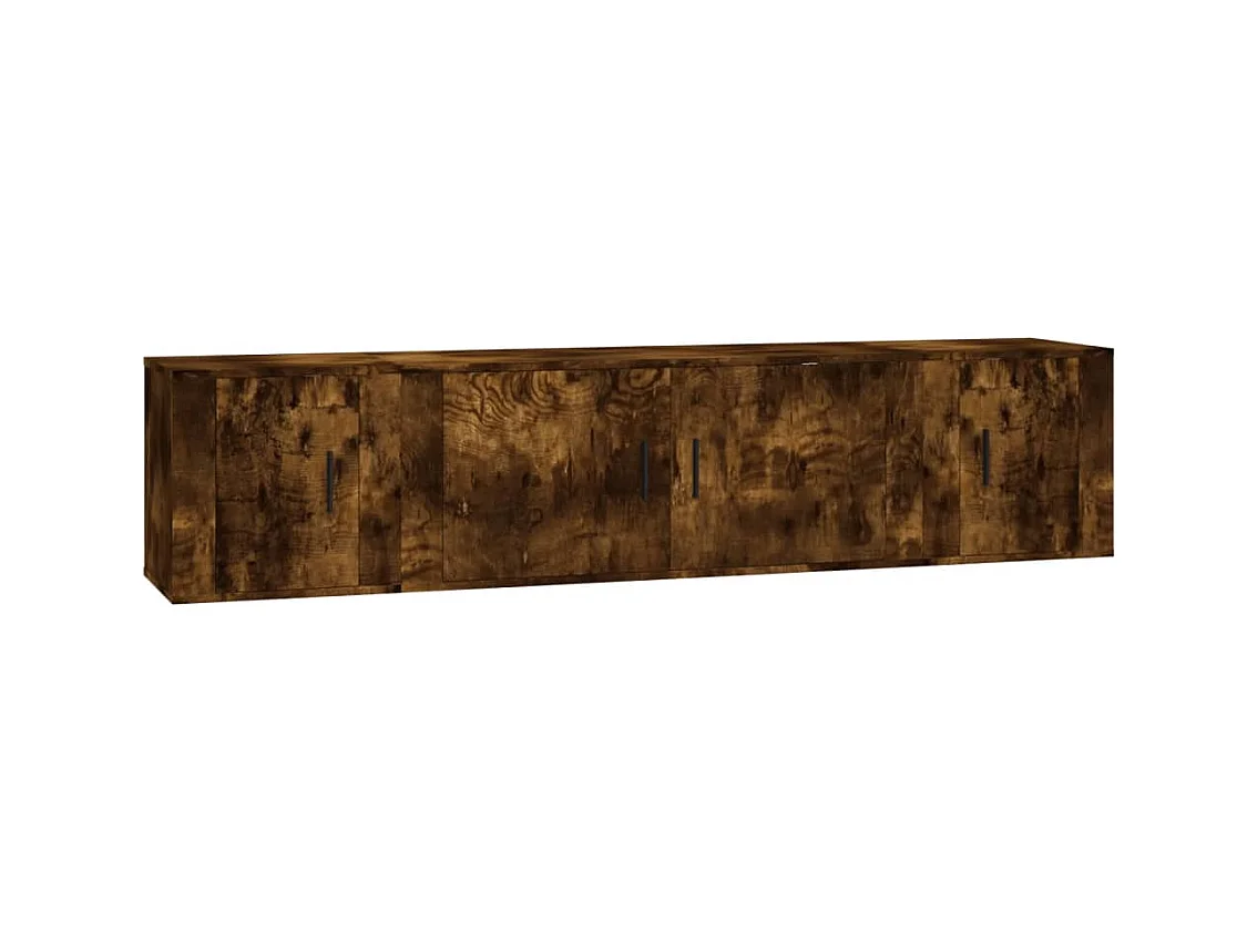 Ensemble de meubles TV 3 pcs Chêne fumé Bois d'ingénierie