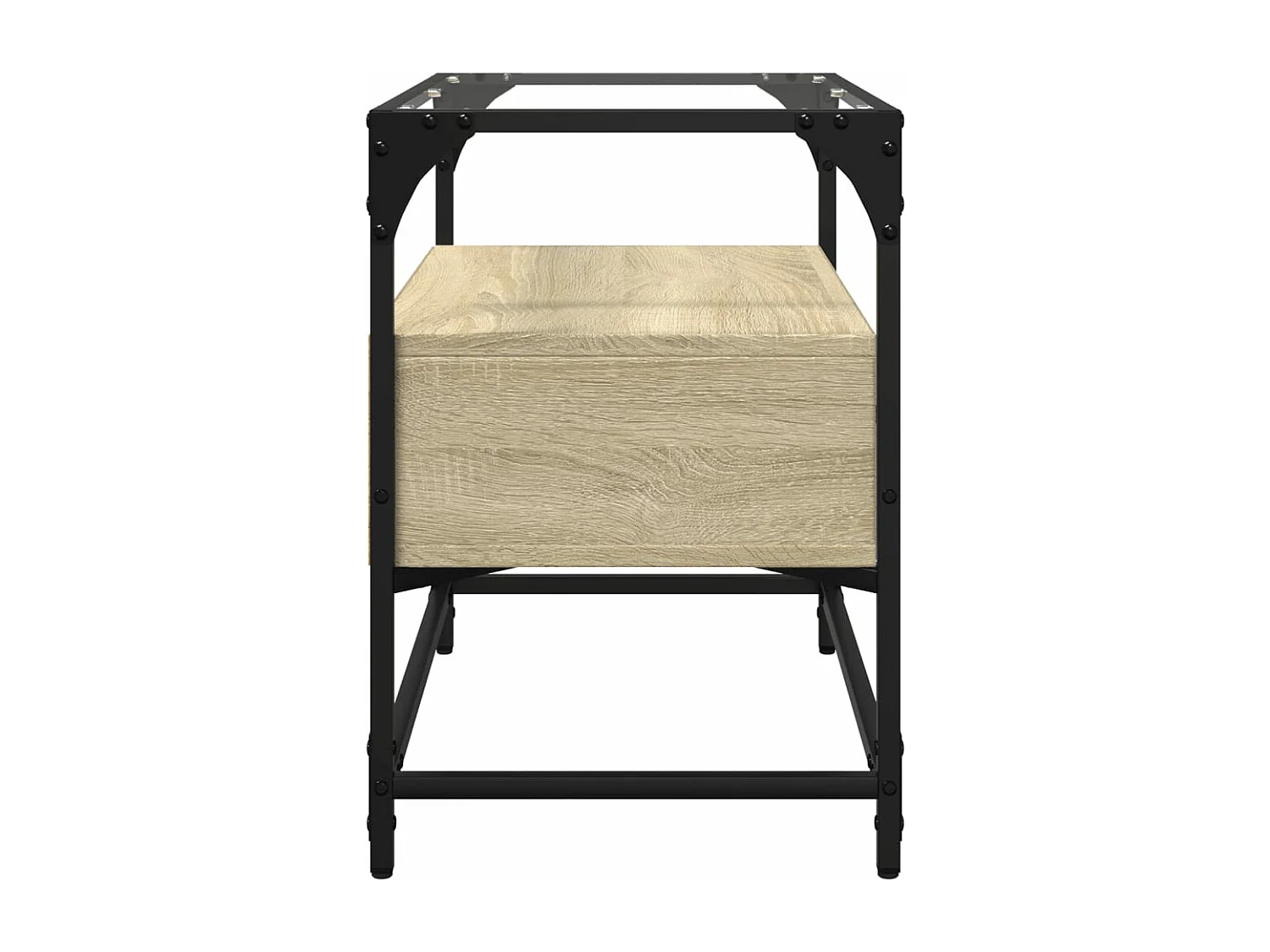 TV-Schrank mit Glasplatte Sonoma-Eiche 60x35x51cm Holzwerkstoff