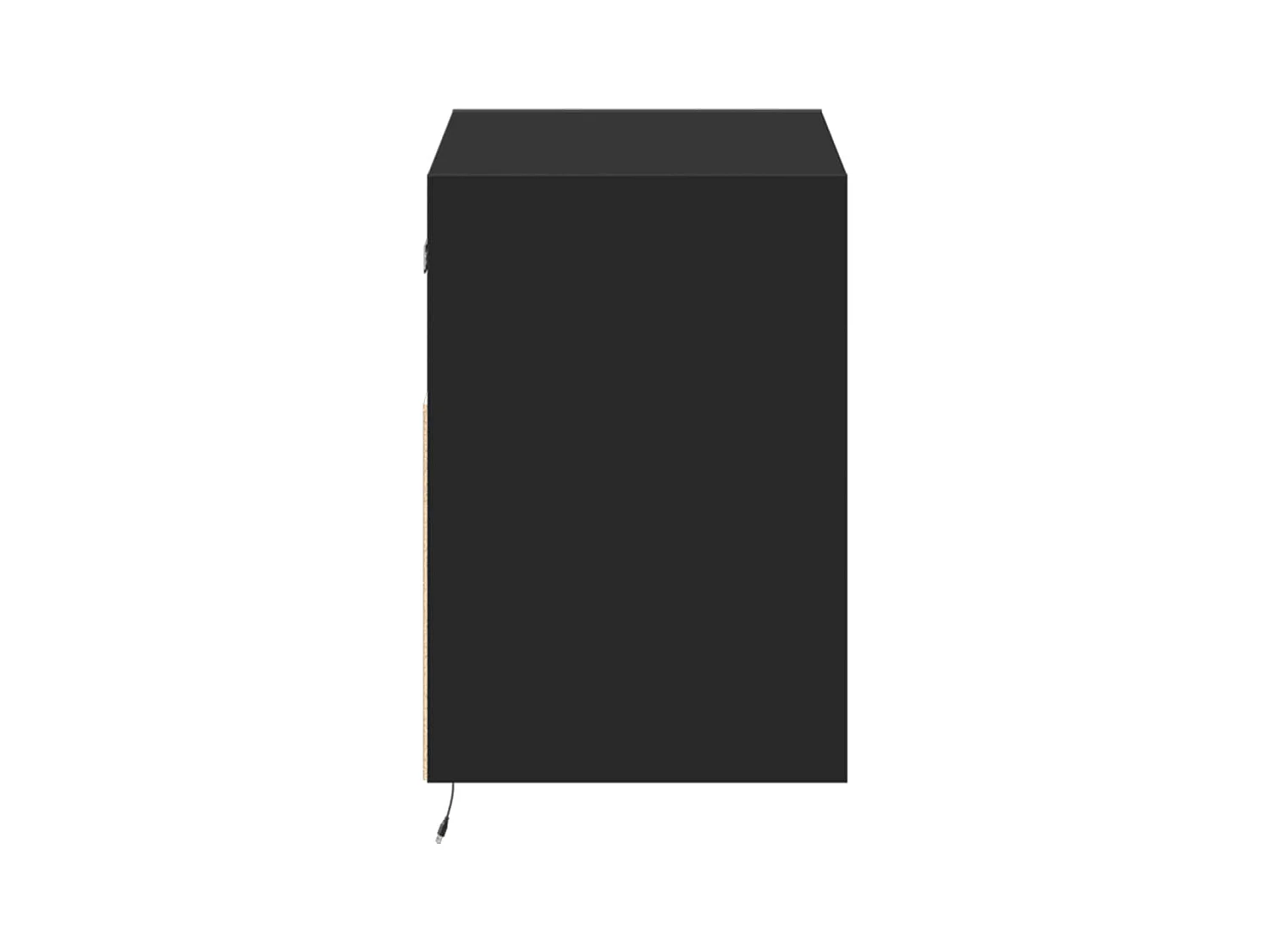 Meuble TV mural avec lumières LED noir 80x31x45 cm