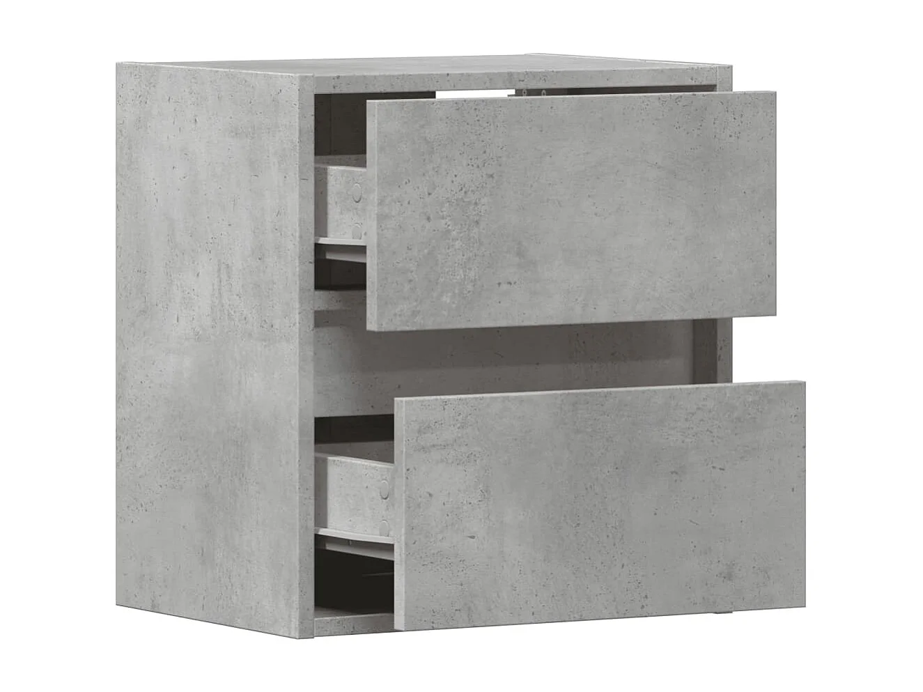 Meubles TV muraux et lumières LED 2 pcs gris béton 41x31x45 cm