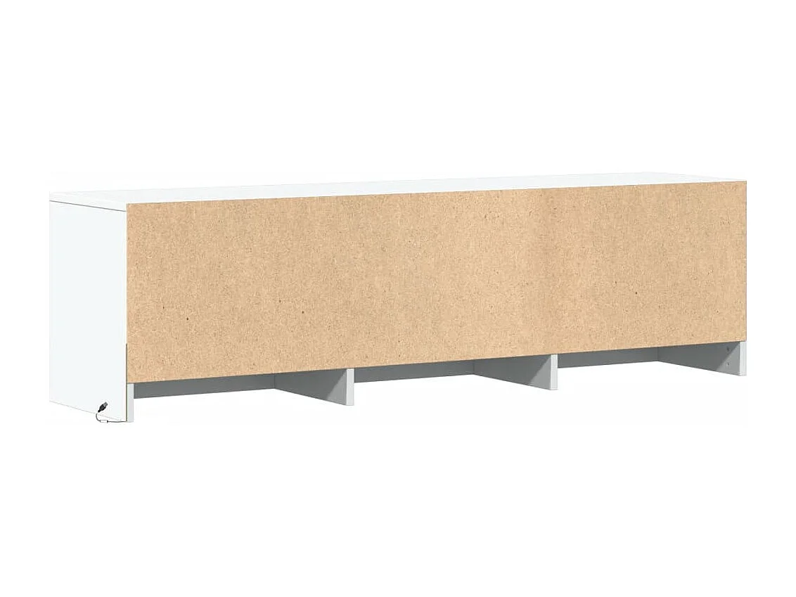TV-Schrank mit LED-Beleuchtung Weiß 140x34x40 cm Holzwerkstoff