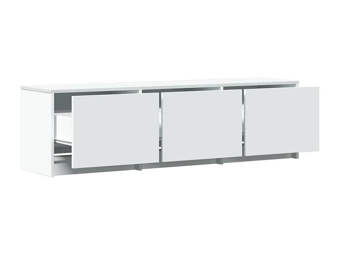 TV-Schrank mit LED-Beleuchtung Weiß 140x34x40 cm Holzwerkstoff