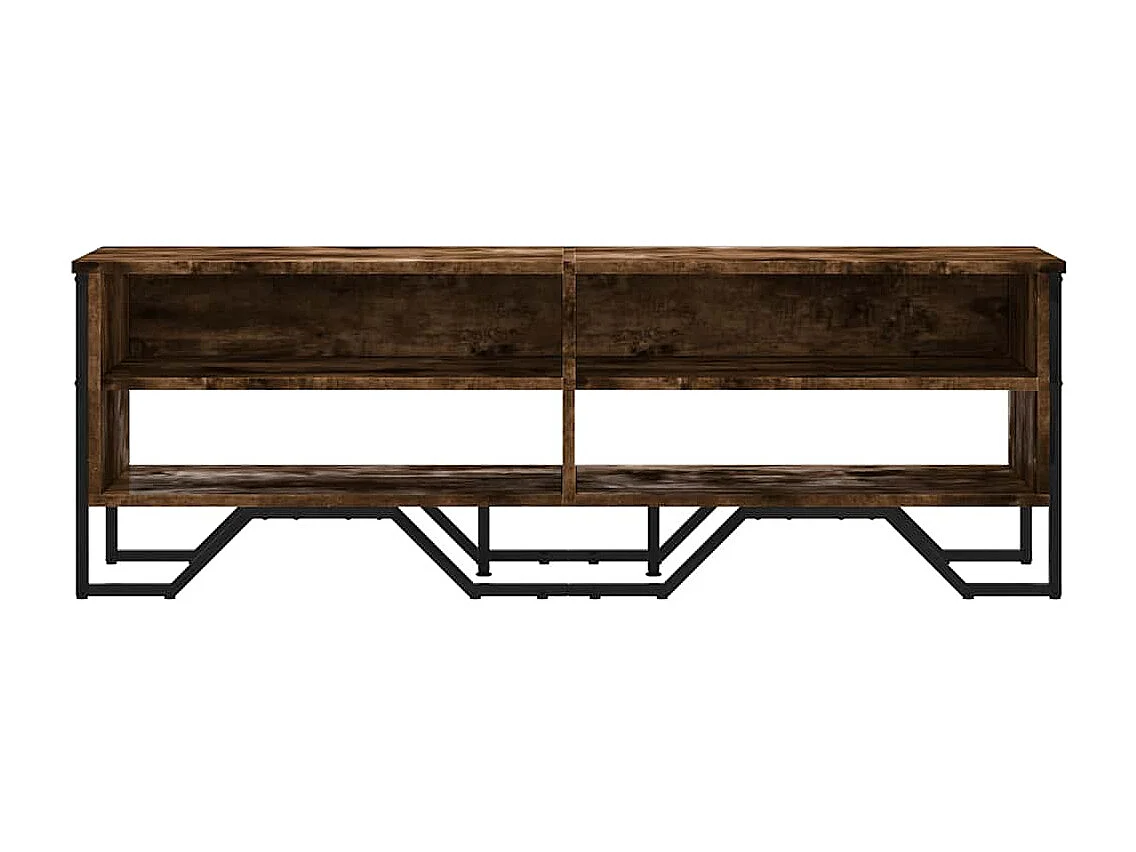 Tv-meubel 122x34x41 cm bewerkt hout gerookt eikenkleurig