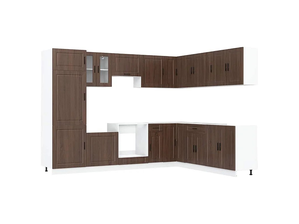 Ensemble d'armoires de cuisine 14 pcs Porto bois d'ingénierie