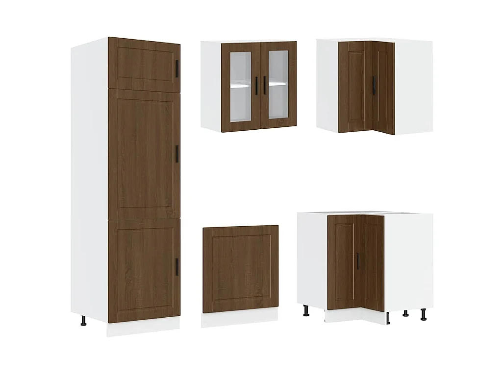 Ensemble d'armoires de cuisine 14 pcs Porto bois d'ingénierie