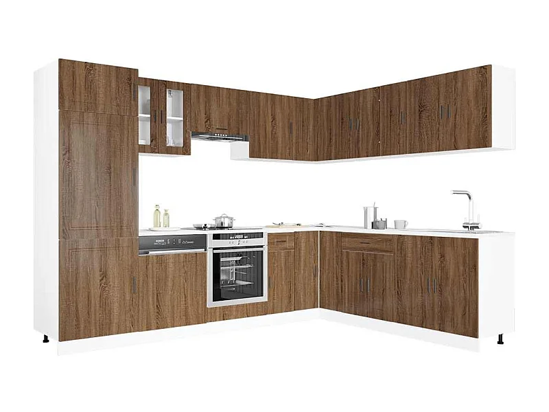 Ensemble d'armoires de cuisine 14 pcs Porto bois d'ingénierie