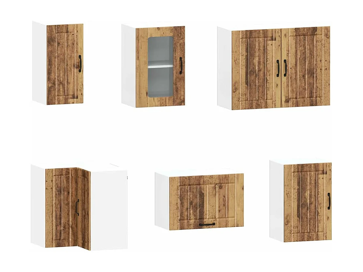 11-tlg. Küchenschrank-Set Kalmar Altholz-Optik Holzwerkstoff