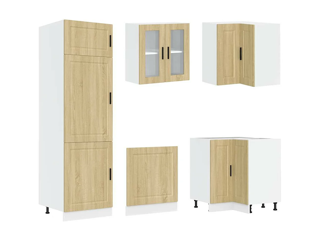 14 peças armário de cozinha conjunto Porto sonoma carvalho