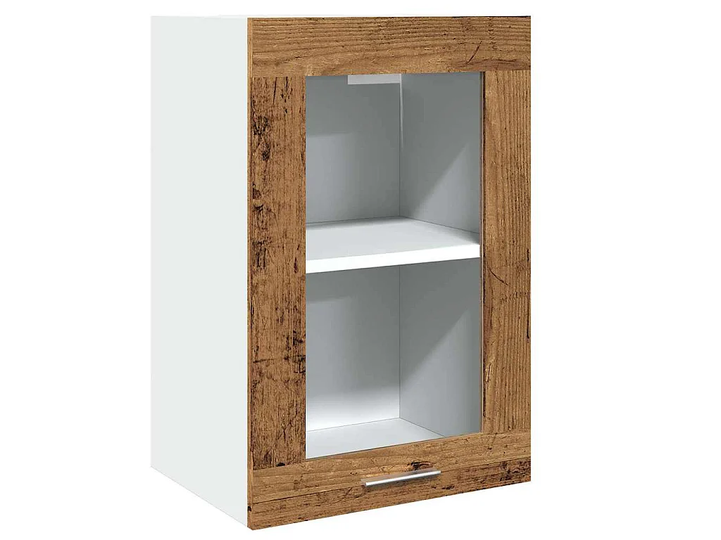 Ensemble de 11 meubles de cuisine "Lyon" en bois d'ingénierie vieilli