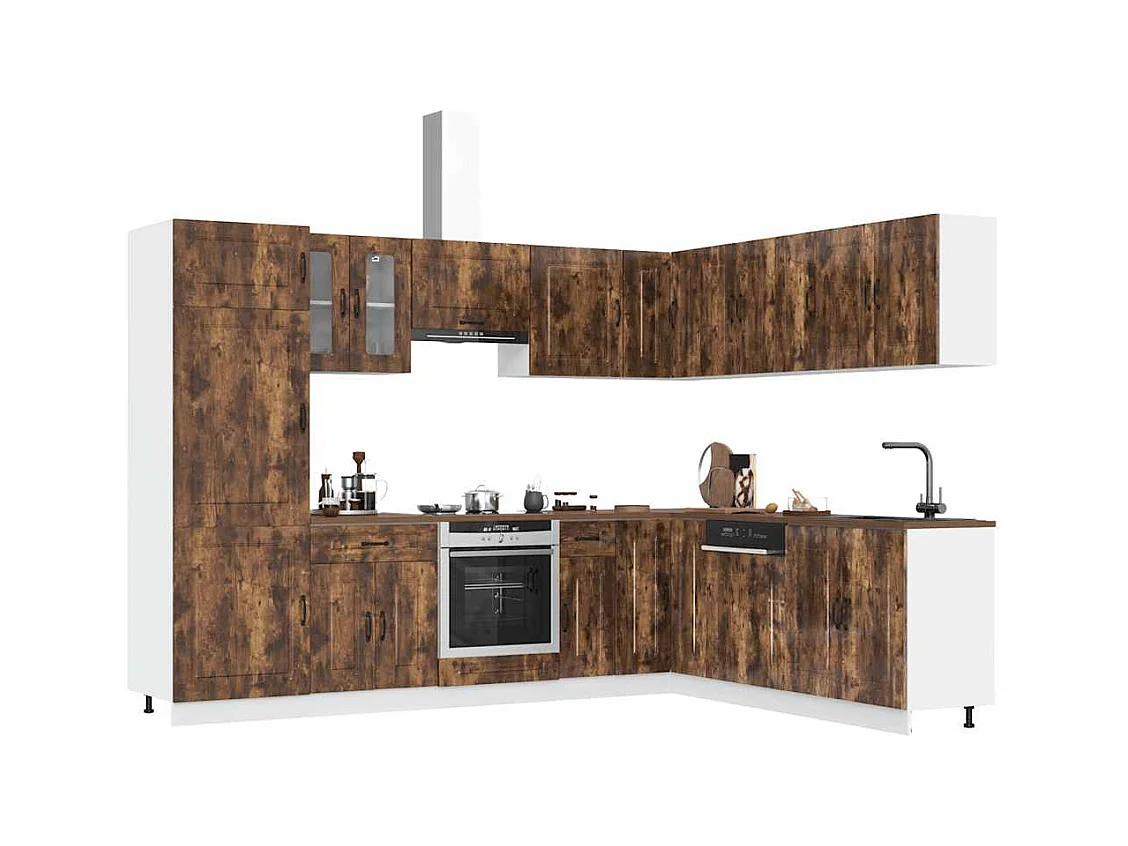 Ensemble d'armoires de cuisine 14 pcs Kalmar bois d'ingénierie