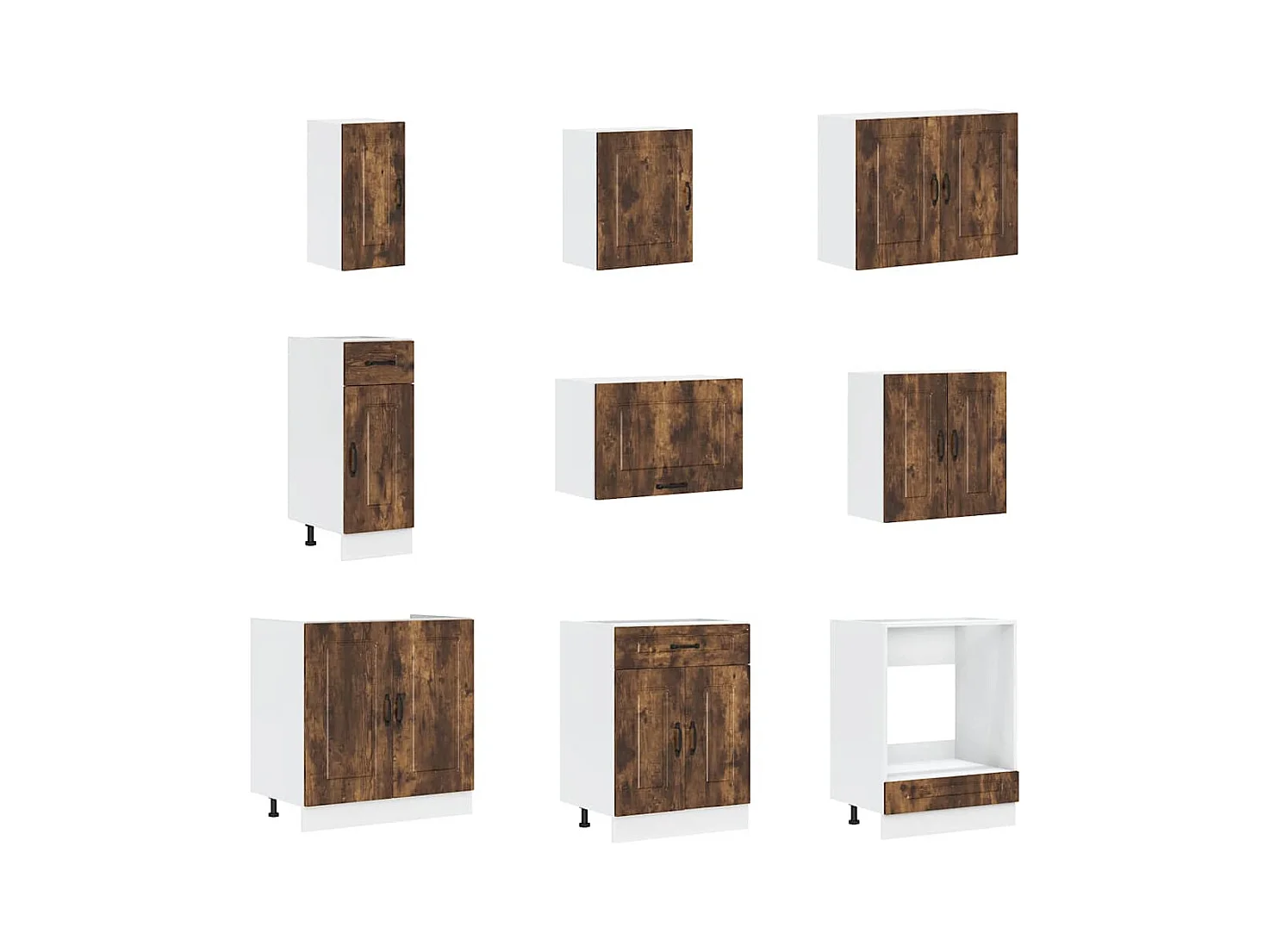 Ensemble d'armoires de cuisine 14 pcs Kalmar bois d'ingénierie