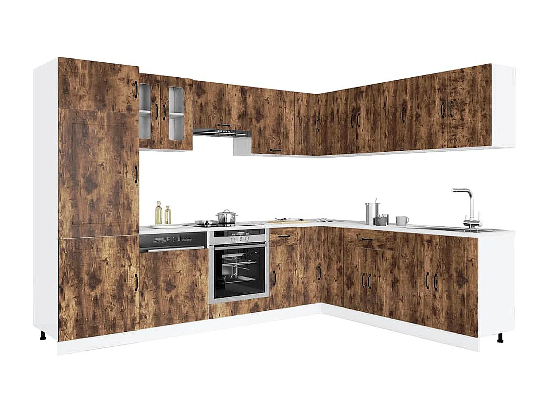 Ensemble d'armoires de cuisine 14 pcs Kalmar bois d'ingénierie