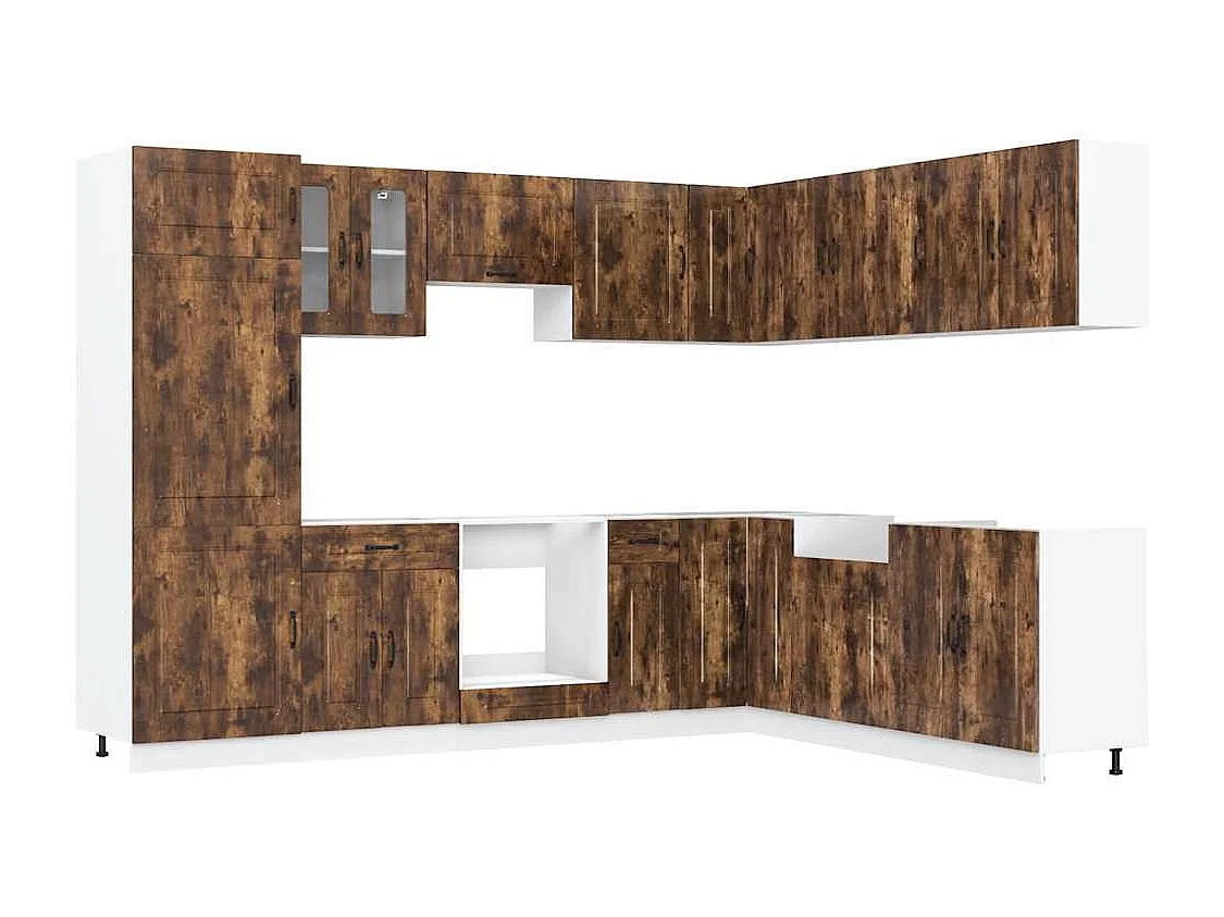 Ensemble d'armoires de cuisine 14 pcs Kalmar bois d'ingénierie