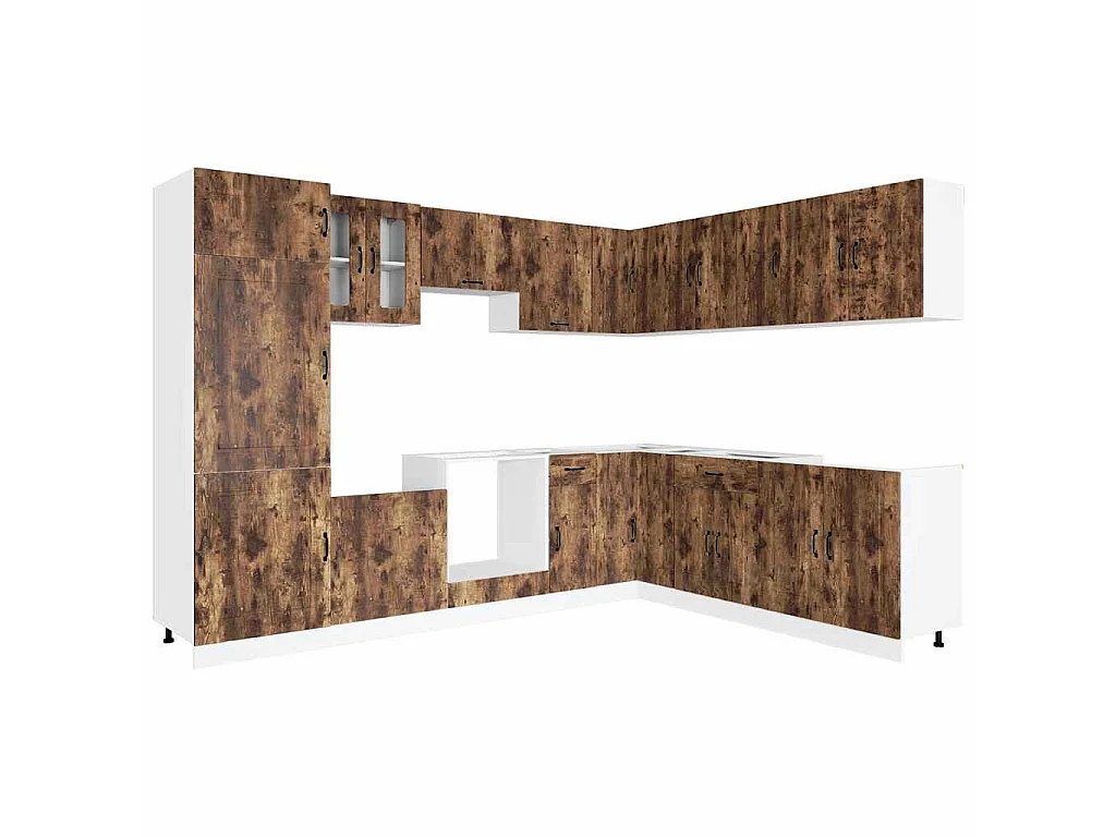 Ensemble d'armoires de cuisine 14 pcs Kalmar bois d'ingénierie