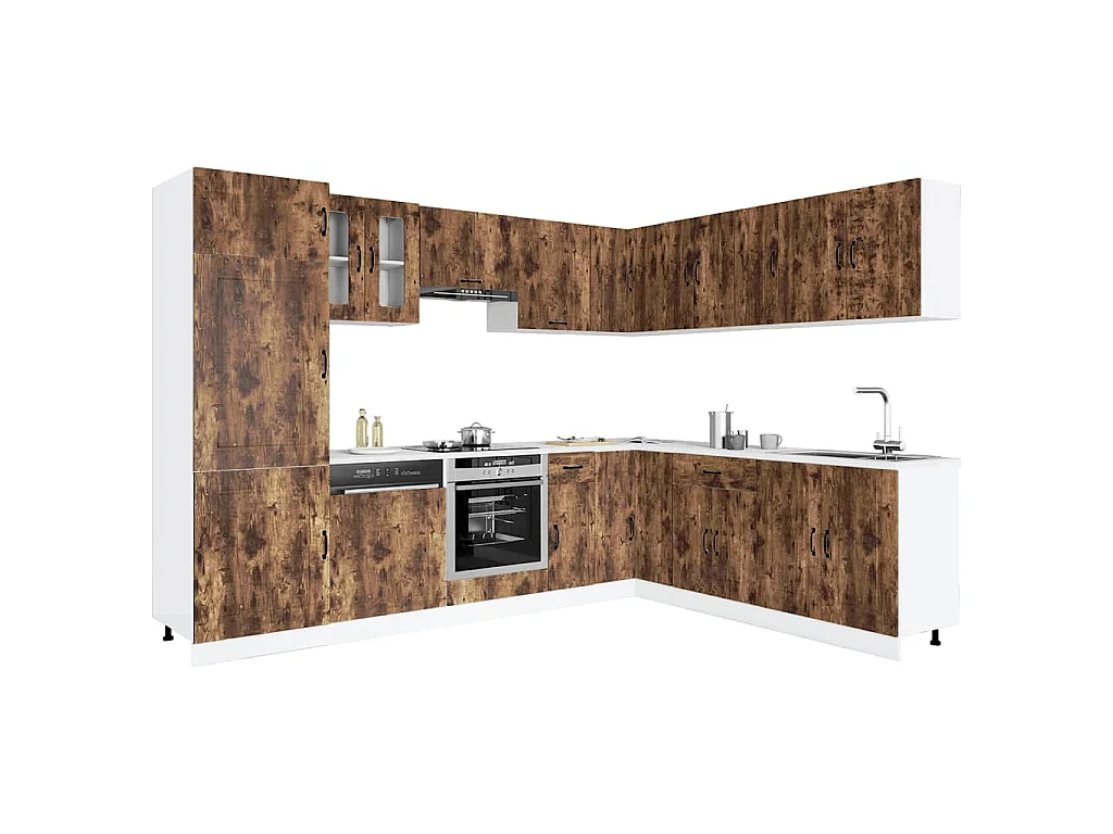 Ensemble d'armoires de cuisine 14 pcs Kalmar bois d'ingénierie