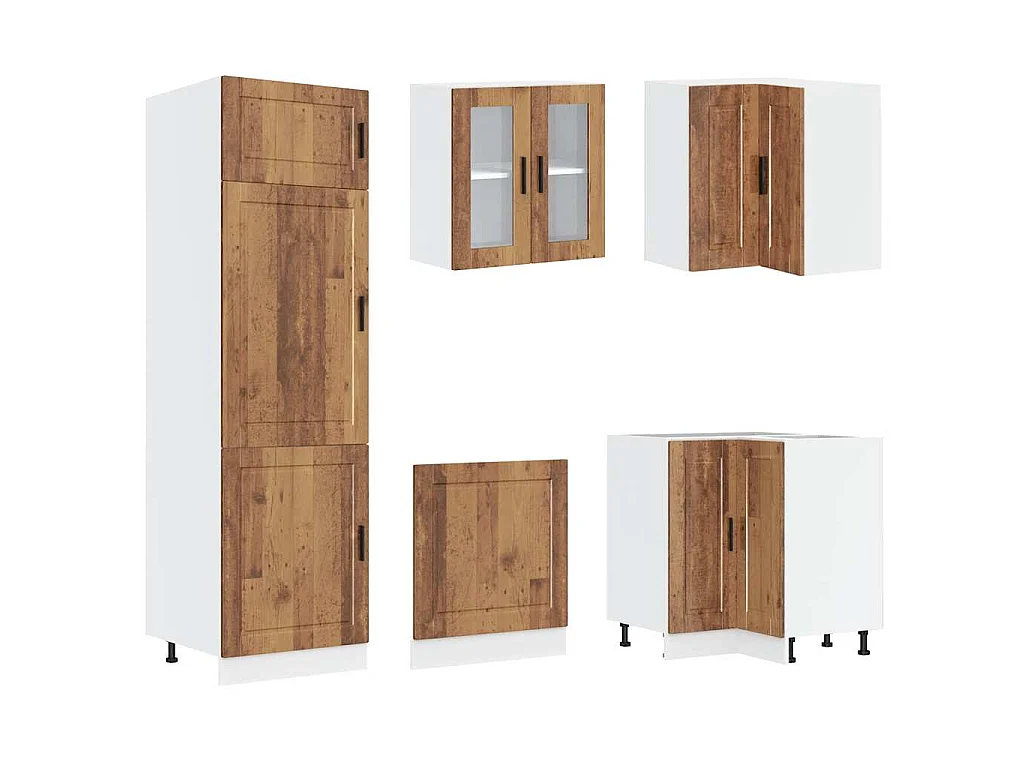 Ensemble d'armoires de cuisine 14 pcs Porto bois d'ingénierie