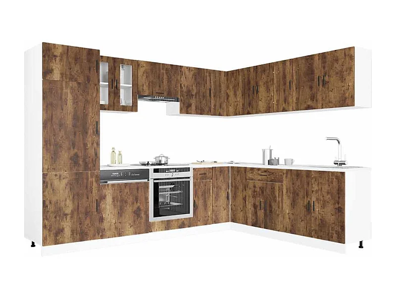 Ensemble d'armoires de cuisine 14 pcs Porto bois d'ingénierie