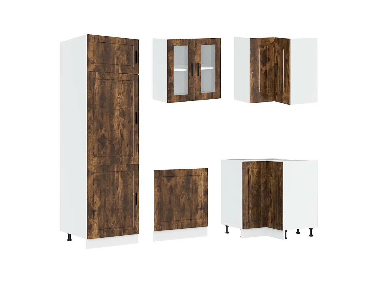 Ensemble d'armoires de cuisine 14 pcs Porto bois d'ingénierie