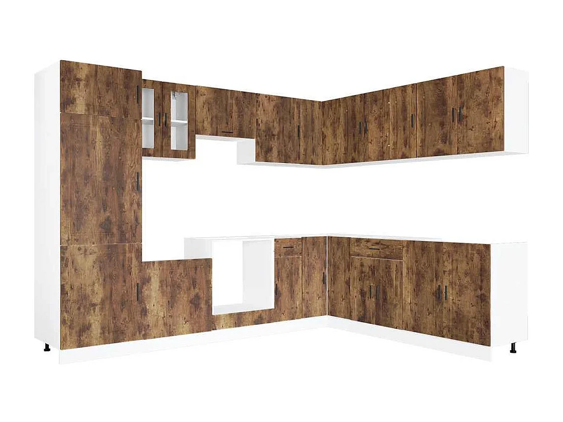 Ensemble d'armoires de cuisine 14 pcs Porto bois d'ingénierie