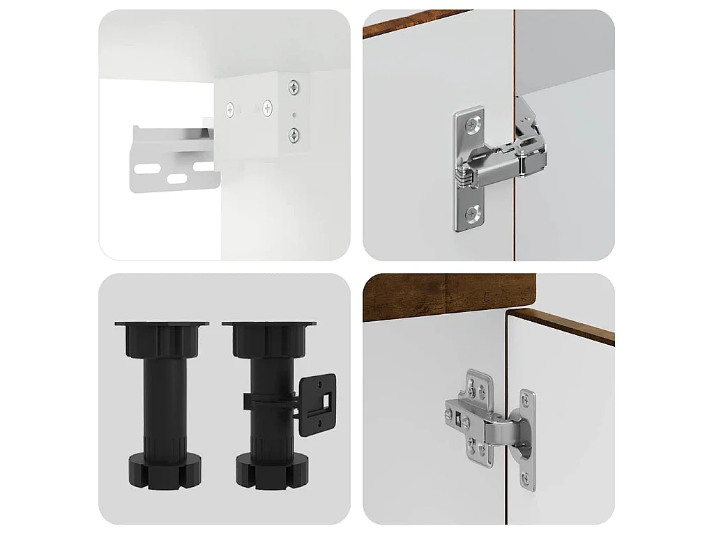 Set Mobili da Cucina 14 pz Porto Rovere Fumo in Truciolato