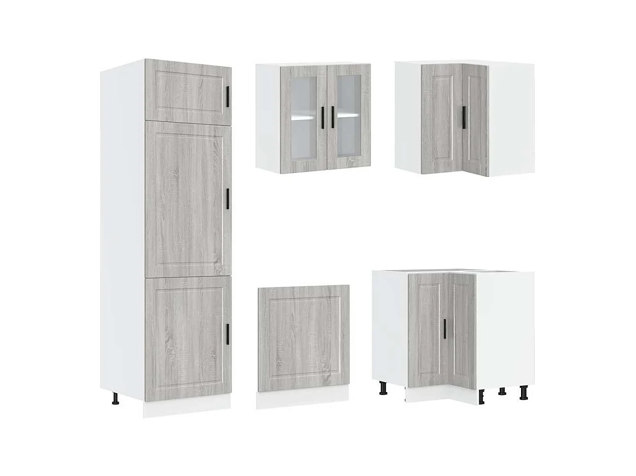 Ensemble d'armoires de cuisine 14 pcs Porto bois d'ingénierie