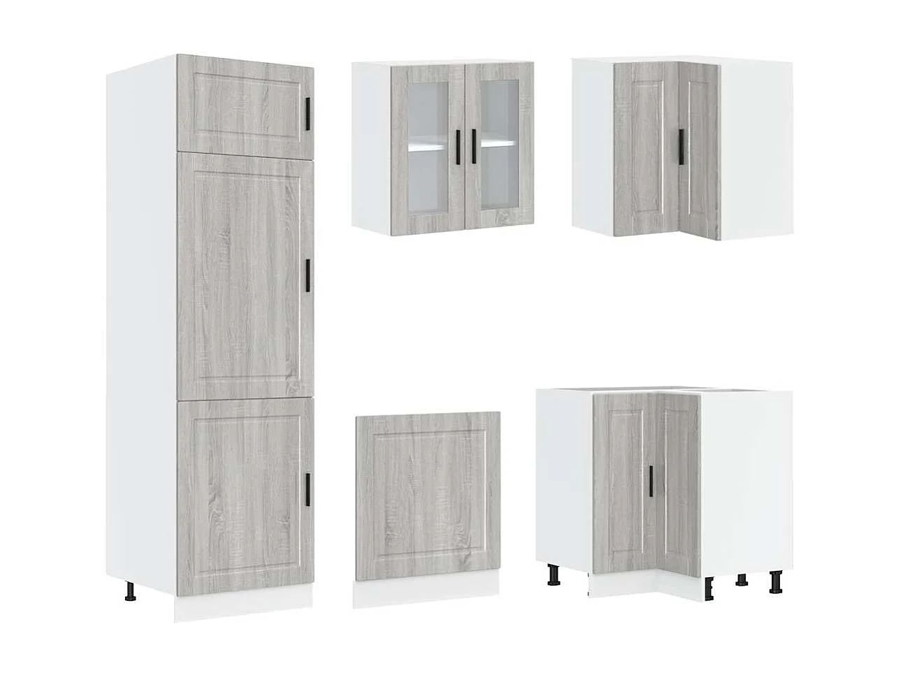 Ensemble d'armoires de cuisine 14 pcs Porto bois d'ingénierie